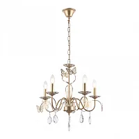 Люстра подвесная AM346179 346179/5 CG Артемилано без плафона на 5 ламп, основание шампань в стиле современный бабочки Люстра подвесная AM346179 346179/5 CG Артемилано без плафона на 5 ламп, основание шампань в стиле современный бабочки